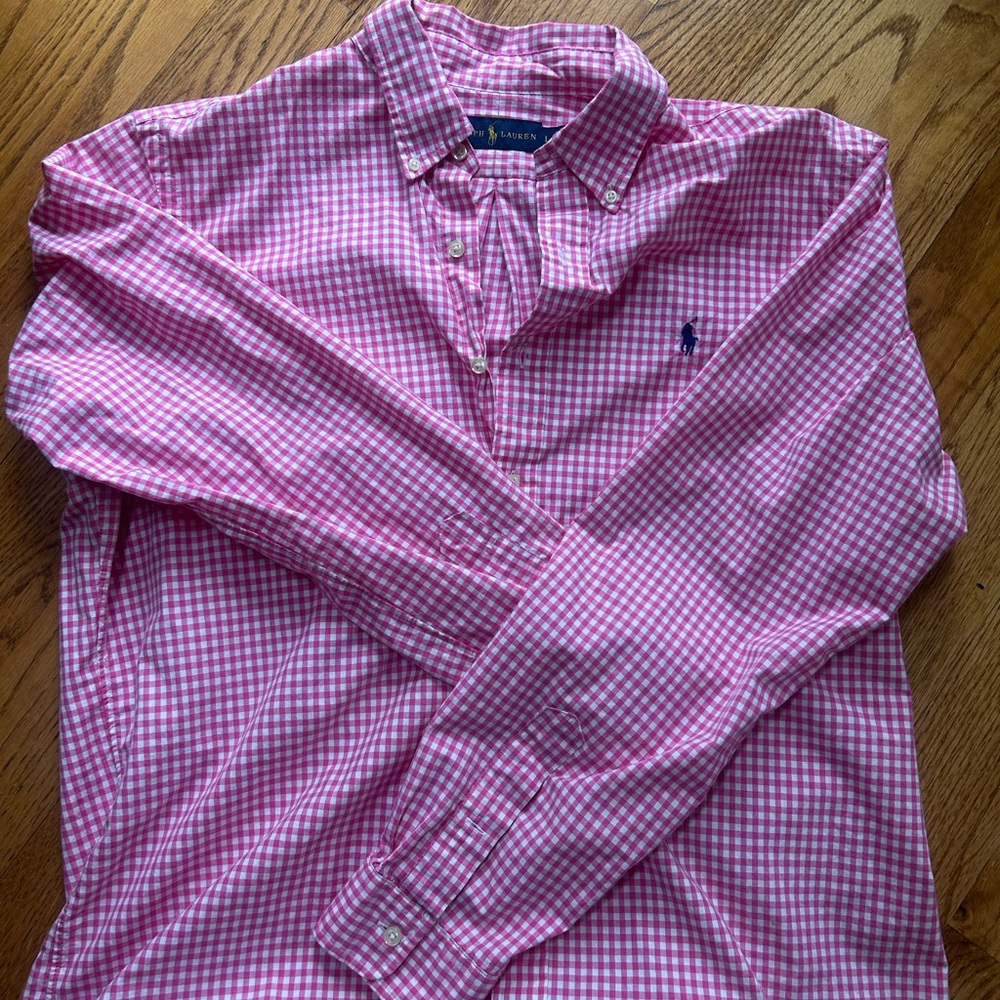 Polo by Ralph Lauren Pink Checkered Men's Shirt